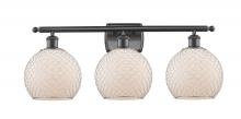 Innovations Lighting 516-3W-OB-G121-8CSN - Farmhouse Chicken Wire 3 Light Bath Vanity Light