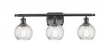 Innovations Lighting 516-3W-OB-G1214-6 - Small Twisted Swirl 3 Light Bath Vanity Light