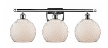 Innovations Lighting 516-3W-PC-G121-8CSN - Farmhouse Chicken Wire 3 Light Bath Vanity Light