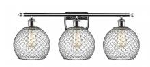 Innovations Lighting 516-3W-PC-G122-8CBK - Farmhouse Chicken Wire 3 Light Bath Vanity Light