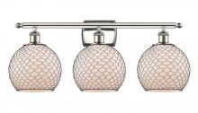 Innovations Lighting 516-3W-PN-G121-8CBK - Farmhouse Chicken Wire 3 Light Bath Vanity Light