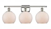 Innovations Lighting 516-3W-PN-G121-8CSN - Farmhouse Chicken Wire 3 Light Bath Vanity Light