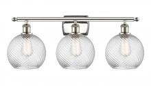 Innovations Lighting 516-3W-PN-G1214-8 - Twisted Swirl 3 Light Bath Vanity Light