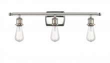 Innovations Lighting 516-3W-PN - Bare Bulb 3 Light Bath Vanity Light