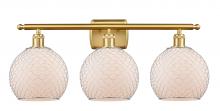 Innovations Lighting 516-3W-SG-G121-8CSN - Farmhouse Chicken Wire 3 Light Bath Vanity Light