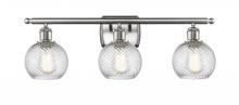 Innovations Lighting 516-3W-SN-G1214-6 - Small Twisted Swirl 3 Light Bath Vanity Light