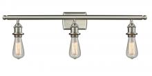 Innovations Lighting 516-3W-SN - Bare Bulb 3 Light Bath Vanity Light