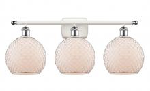 Innovations Lighting 516-3W-WPC-G121-8CSN - Farmhouse Chicken Wire 3 Light Bath Vanity Light