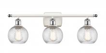 Innovations Lighting 516-3W-WPC-G1214-6 - Small Twisted Swirl 3 Light Bath Vanity Light