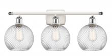 Innovations Lighting 516-3W-WPC-G1214-8 - Twisted Swirl 3 Light Bath Vanity Light