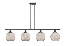 Innovations Lighting 516-4I-BK-G121-8CBK - Farmhouse Chicken Wire 4 Light Island Light