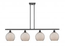 Innovations Lighting 516-4I-OB-G121-8CBK - Farmhouse Chicken Wire 4 Light Island Light