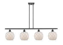  516-4I-OB-G121-8RW - Farmhouse Rope - 4 Light - 48 inch - Oil Rubbed Bronze - Cord hung - Island Light