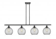 Innovations Lighting 516-4I-OB-G122-8CBK - Farmhouse Chicken Wire 4 Light Island Light