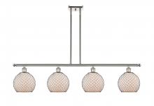 Innovations Lighting 516-4I-PN-G121-8CBK - Farmhouse Chicken Wire 4 Light Island Light