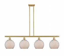 Innovations Lighting 516-4I-SG-G121-8CBK - Farmhouse Chicken Wire 4 Light Island Light