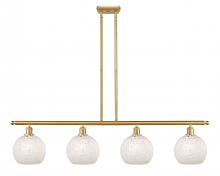 Innovations Lighting 516-4I-SG-G1216-8WM - White Mouchette - 4 Light - 48 inch - Satin Gold - Stem Hung - Island Light