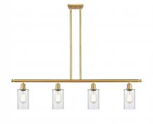 Innovations Lighting 516-4I-SG-G802 - Clymer - 4 Light - 48 inch - Satin Gold - Cord hung - Island Light