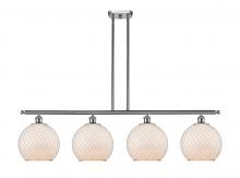 Innovations Lighting 516-4I-SN-G121-10CSN - Large Farmhouse Chicken Wire 4 Light Island Light