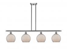 Innovations Lighting 516-4I-SN-G121-8CBK - Farmhouse Chicken Wire 4 Light Island Light