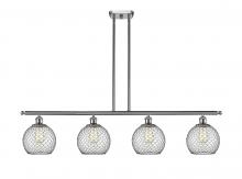 Innovations Lighting 516-4I-SN-G122-8CBK - Farmhouse Chicken Wire 4 Light Island Light