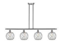 Innovations Lighting 516-4I-SN-G122-8RW - Farmhouse Rope - 4 Light - 48 inch - Brushed Satin Nickel - Cord hung - Island Light