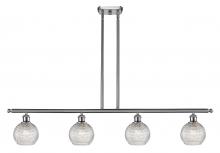 Innovations Lighting 516-4I-SN-G122C-6CL - Athens - 4 Light - 48 inch - Brushed Satin Nickel - Cord hung - Island Light