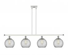 Innovations Lighting 516-4I-WPC-G122-8CBK - Farmhouse Chicken Wire 4 Light Island Light