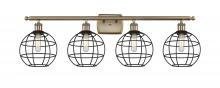 Innovations Lighting 516-4W-AB-CE-8-BK - Lake Placid - 4 Light - 38 inch - Antique Brass - Bath Vanity Light