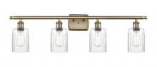  516-4W-AB-G342 - Hadley - 4 Light - 35 inch - Antique Brass - Bath Vanity Light