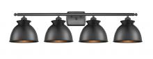 Innovations Lighting 516-4W-BK-M14-BK - Adirondack - 4 Light - 38 inch - Matte Black - Bath Vanity Light