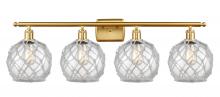 Innovations Lighting 516-4W-SG-G122-8RW - Farmhouse Rope - 4 Light - 38 inch - Satin Gold - Bath Vanity Light