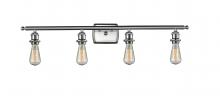 Innovations Lighting 516-4W-SN - Bare Bulb 4 Light Bath Vanity Light