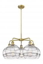 Innovations Lighting 516-5CR-BB-G556-10CL - Rochester - 5 Light - 28 inch - Brushed Brass - Chandelier