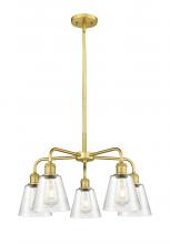 Innovations Lighting 516-5CR-SG-G454 - Caton - 5 Light - 23 inch - Satin Gold - Chandelier