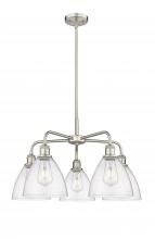  516-5CR-SN-GBD-754 - Bristol - 5 Light - 26 inch - Satin Nickel - Chandelier