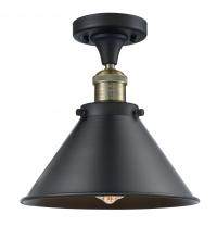 Innovations Lighting 517-1CH-BAB-M10-BK - Briarcliff 1 Light Semi-Flush Mount