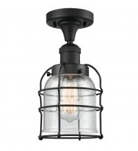 Innovations Lighting 517-1CH-BK-G54-CE - Small Bell Cage 1 Light Semi-Flush Mount