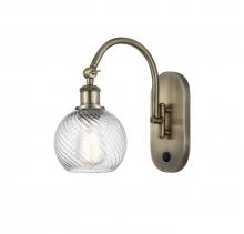 Innovations Lighting 518-1W-AB-G1214-6 - Athens Twisted Swirl Sconce