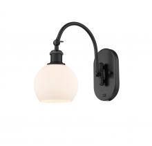 Innovations Lighting 518-1W-BK-G121-6 - Athens - 1 Light - 6 inch - Matte Black - Sconce