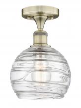 Innovations Lighting 616-1F-AB-G1213-8 - Athens Deco Swirl - 1 Light - 8 inch - Antique Brass - Semi-Flush Mount