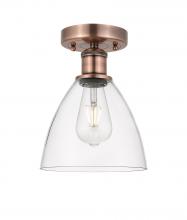 Innovations Lighting 616-1F-AC-GBD-752 - Bristol - 1 Light - 8 inch - Antique Copper - Semi-Flush Mount