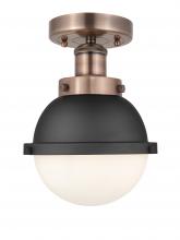 Innovations Lighting 616-1F-AC-HFS-61-BK - Edison Antique Copper Semi-Flush Mount