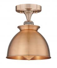 Innovations Lighting 616-1F-AC-M14-AC - Adirondack - 1 Light - 8 inch - Antique Copper - Semi-Flush Mount