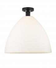  616-1F-BK-GBD-161 - Bristol - 1 Light - 16 inch - Matte Black - Semi-Flush Mount