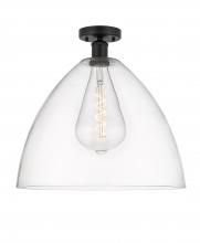  616-1F-BK-GBD-162 - Bristol - 1 Light - 16 inch - Matte Black - Semi-Flush Mount