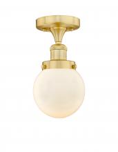 Innovations Lighting 616-1F-SG-G201-6 - Beacon - 1 Light - 6 inch - Satin Gold - Semi-Flush Mount