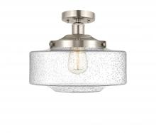 Innovations Lighting 616-1F-SN-G694-12 - Bridgeton - 1 Light - 12 inch - Brushed Satin Nickel - Semi-Flush Mount