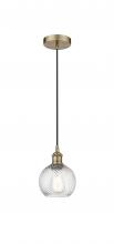 Innovations Lighting 616-1P-AB-G1214-6 - Athens Twisted Swirl Mini Pendant