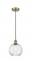 Innovations Lighting 616-1P-AB-G1214-8 - Athens Twisted Swirl Mini Pendant